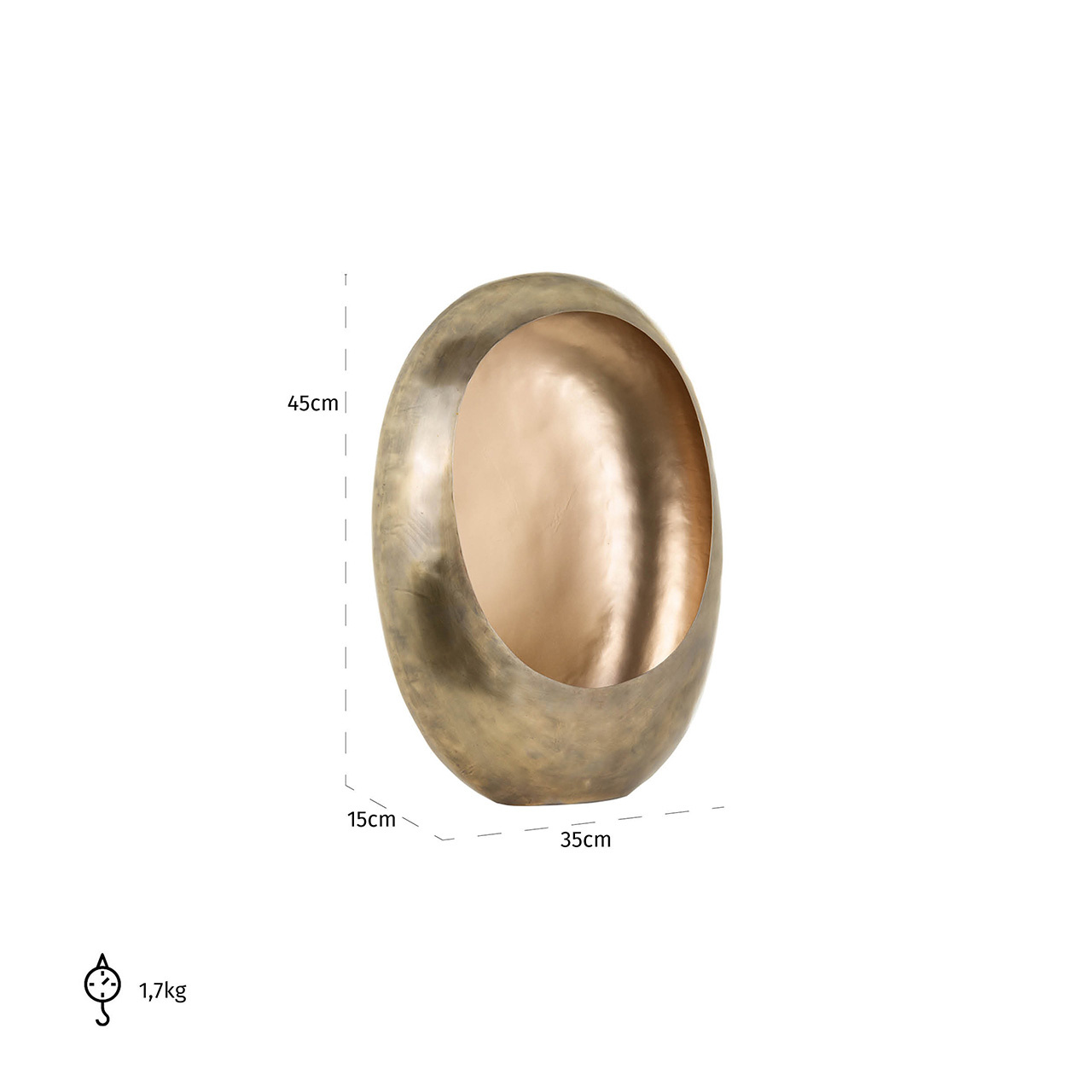 Kandelaar Majlen goud medium (Goud)