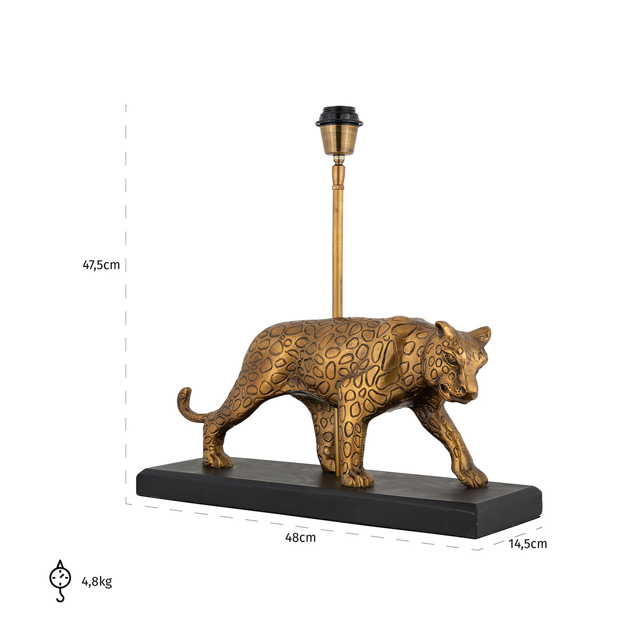 Tafellamp Selene panter (Goud)