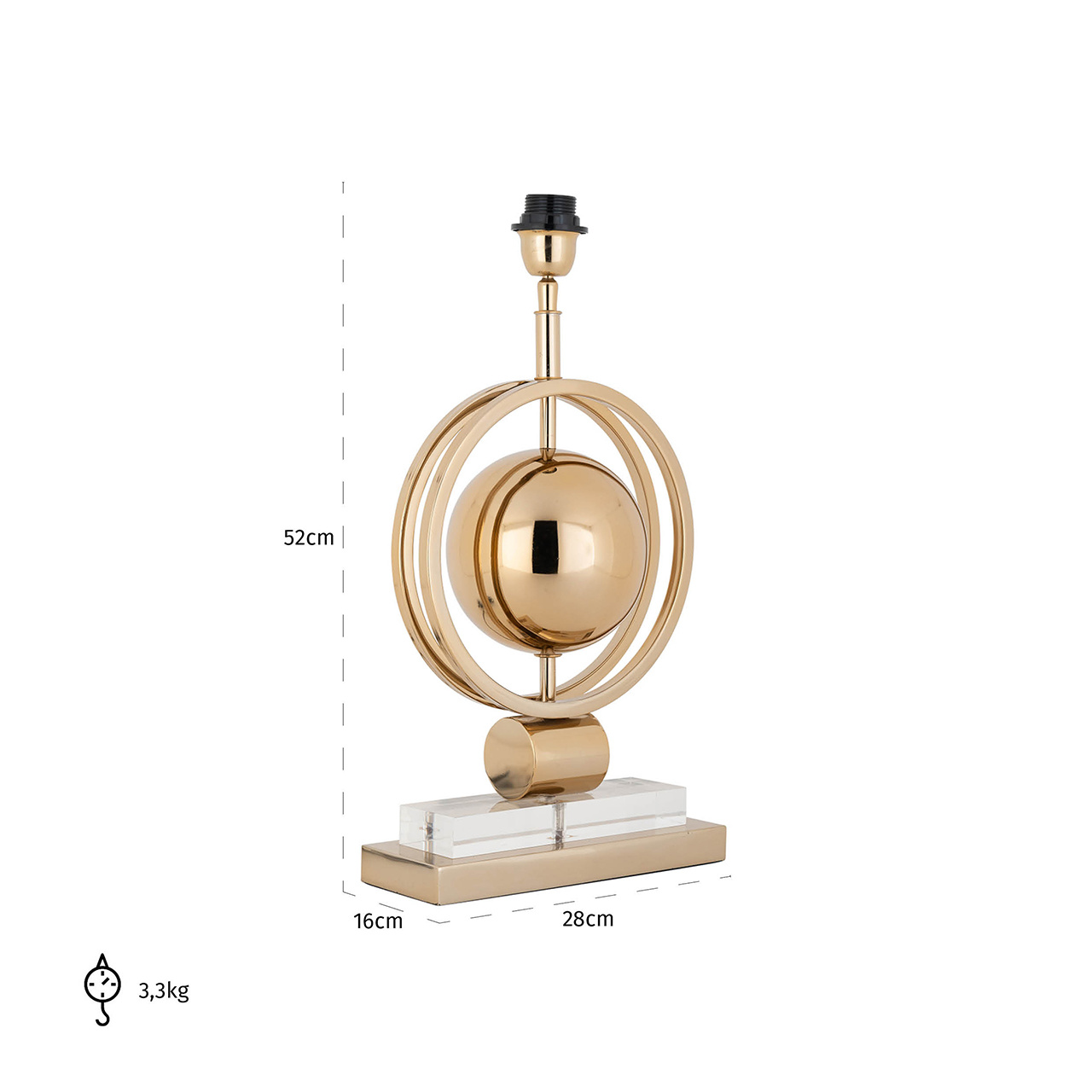 Tafellamp Averil gold (Goud)