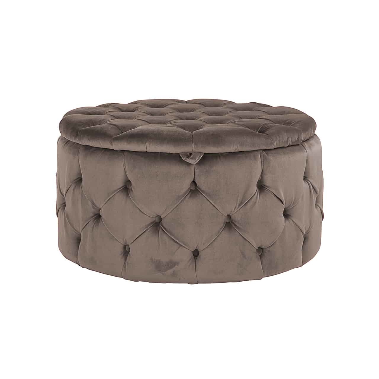 Pouffe Lulu Ø80cm Stone Velvet (Quartz Stone 101)