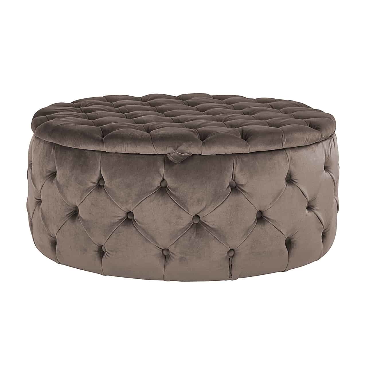 Pouffe Lulu Ø100cm Stone Velvet (Quartz Stone 101)