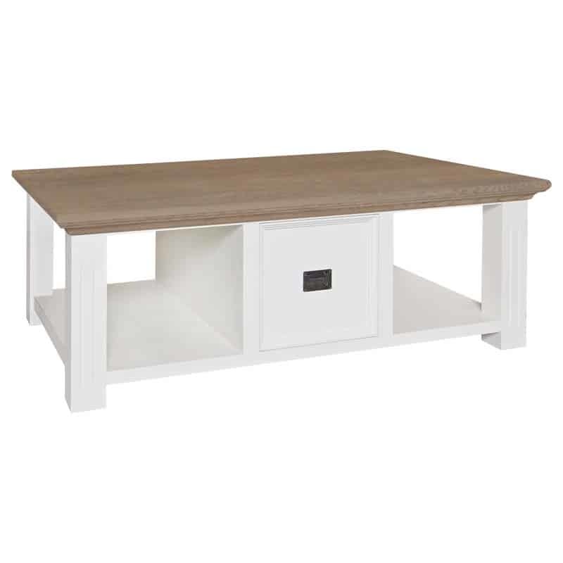 Salontafel Oakdale 130x80 2-laden (Ral 9010)