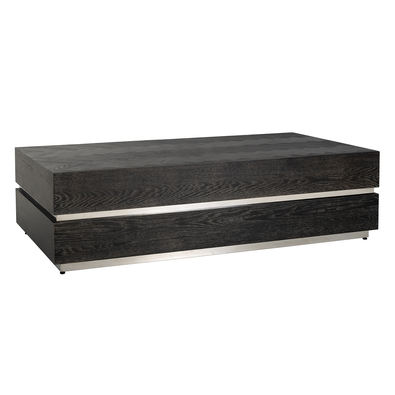 Salontafel Blackbone silver 150x80 (Block) (Zilver)