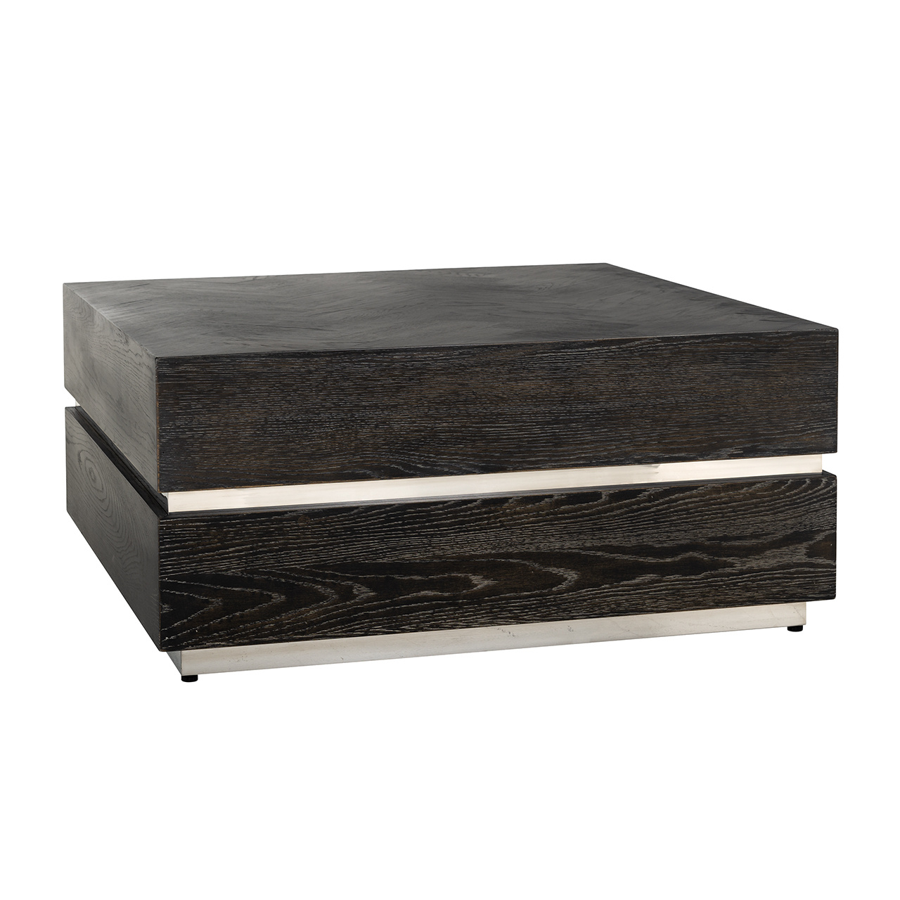 Salontafel Blackbone silver 90x90 (Block) (Zilver)