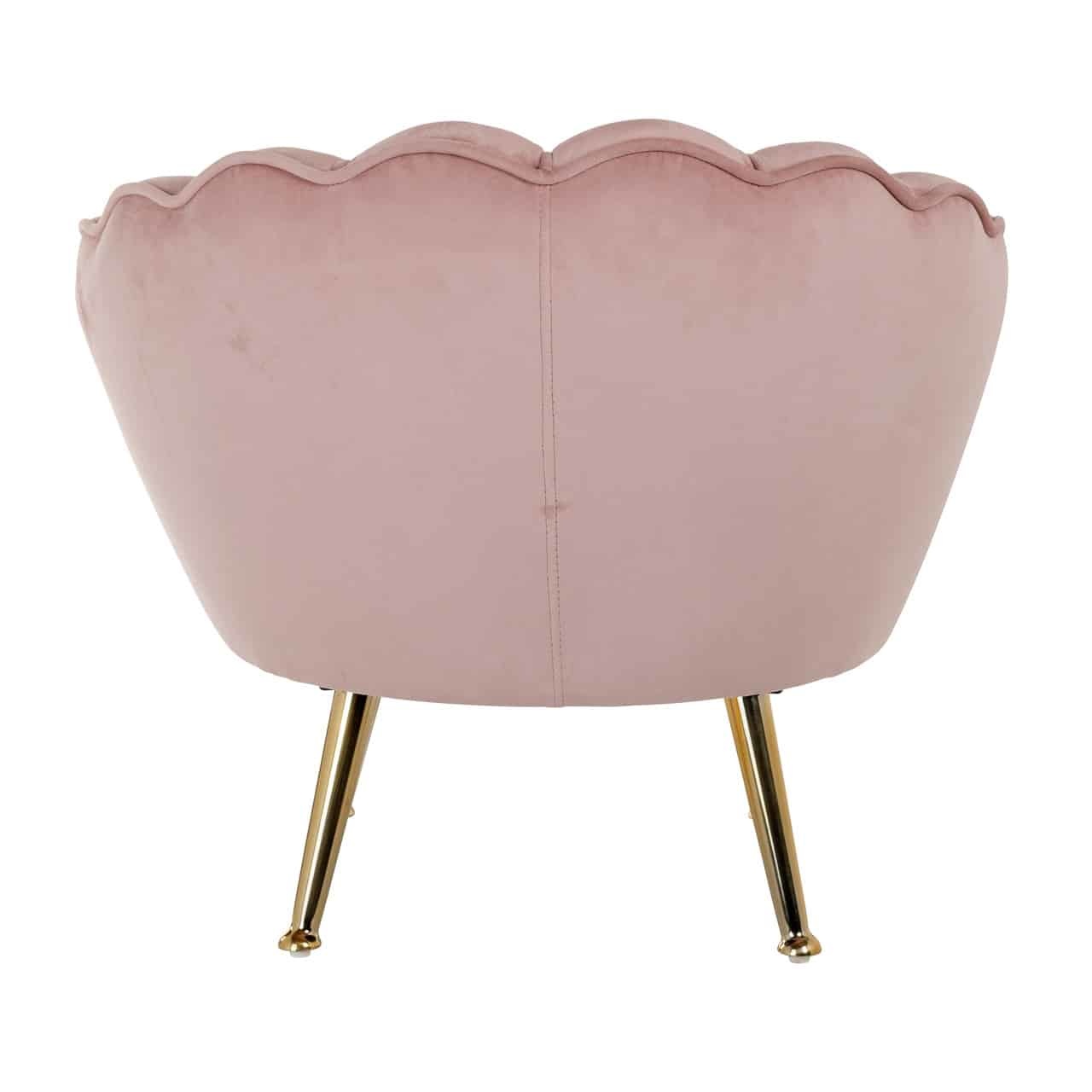 Kinderstoel Charly Pink velvet / gold (Quartz Pink 700)
