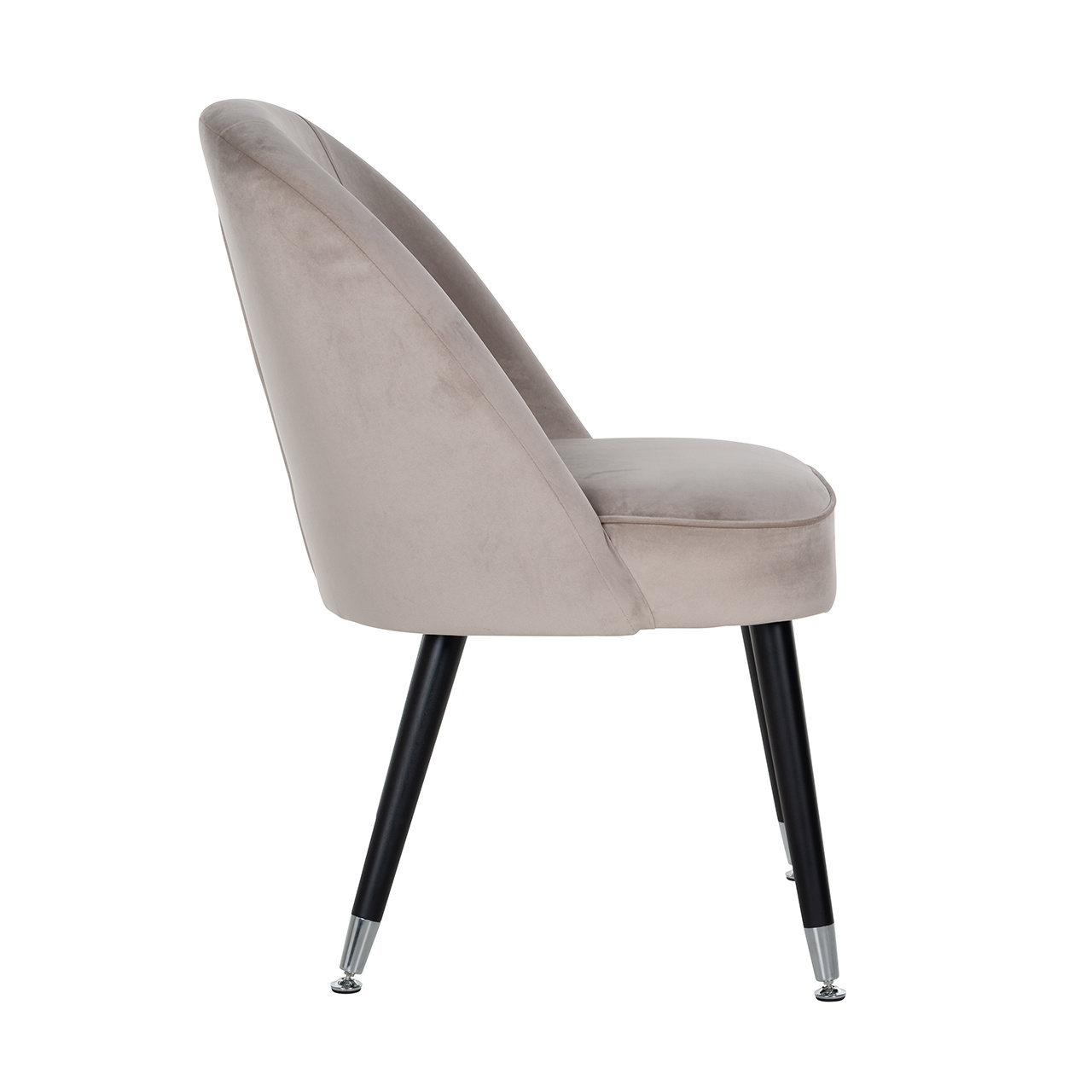 Stoel Julius Khaki Velvet, Silver footcap (Quartz Khaki 903)