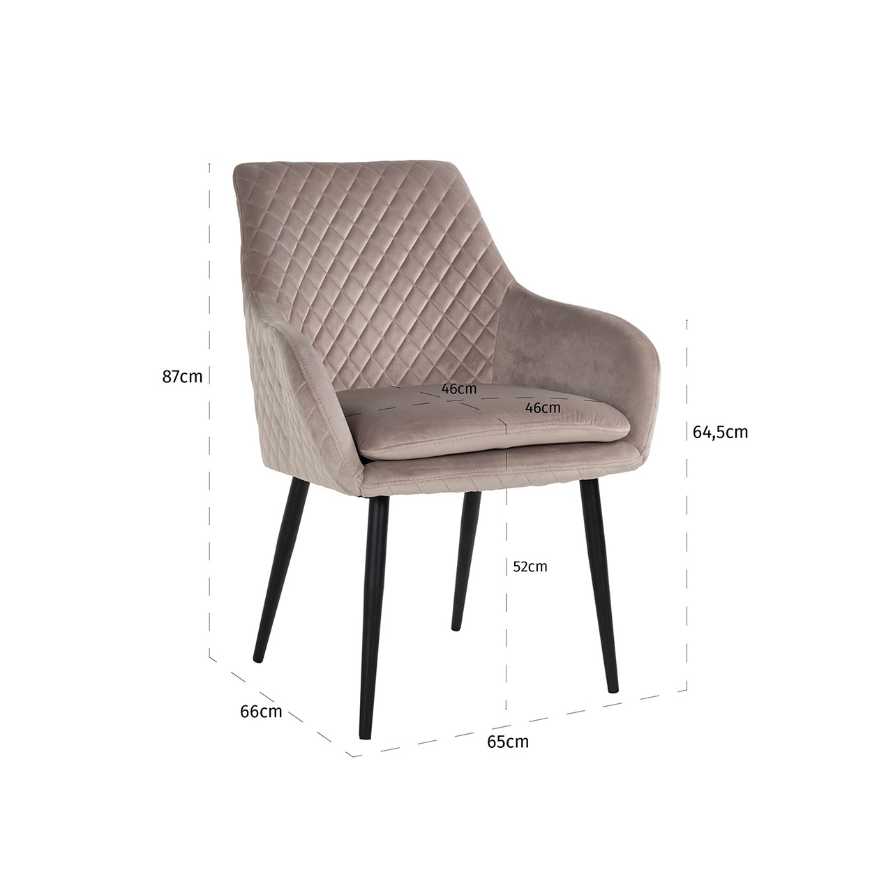 Stoel Chrissy Khaki Velvet (Quartz Khaki 903)
