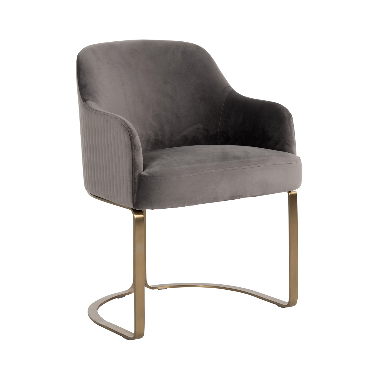 Stoel Hadley Stone velvet / Brushed gold (Quartz Stone 101)
