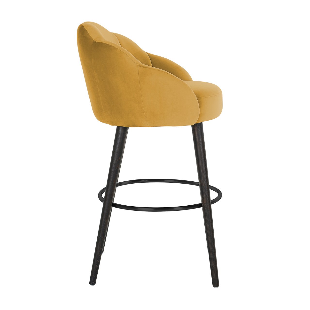Barstoel Tulip Ochre velvet (Quartz Oaker 402)
