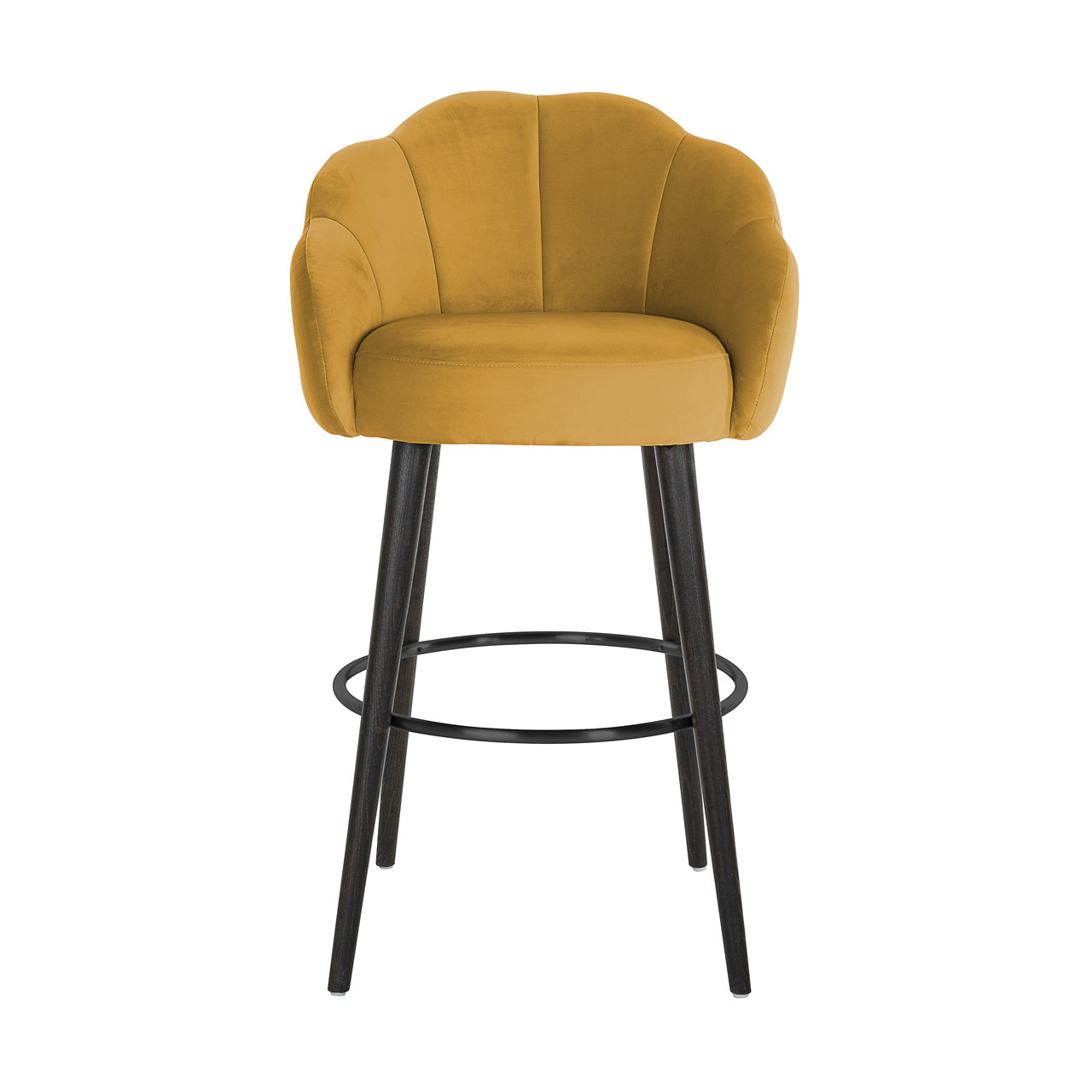 Barstoel Tulip Ochre velvet (Quartz Oaker 402)