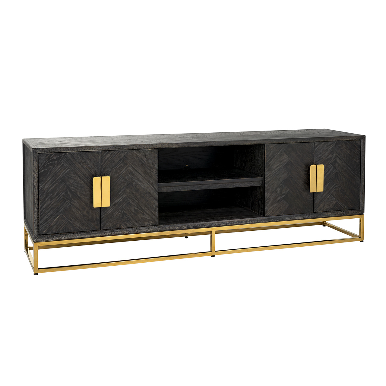 TV-dressoir 185 Blackbone gold 4-deuren (Goud)