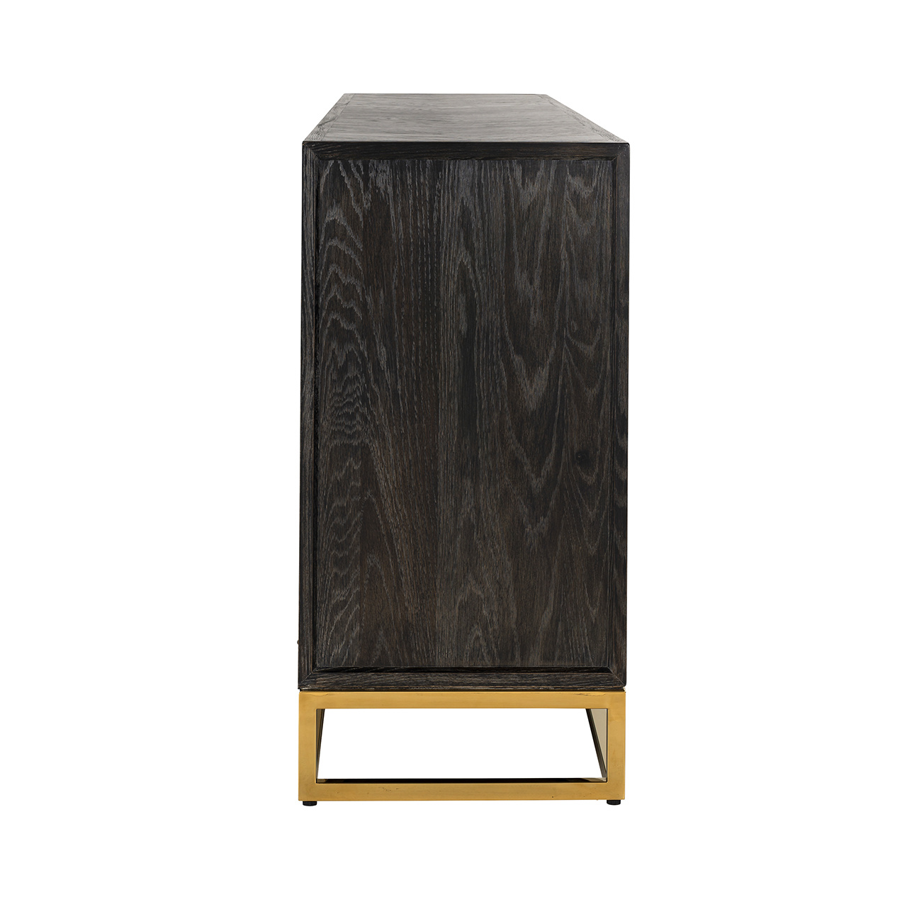 Dressoir Blackbone gold 4-deuren + open vak (Goud)