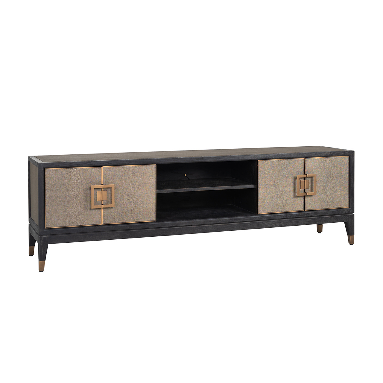 TV-dressoir Bloomingville 4-deuren shagreen (Goud)