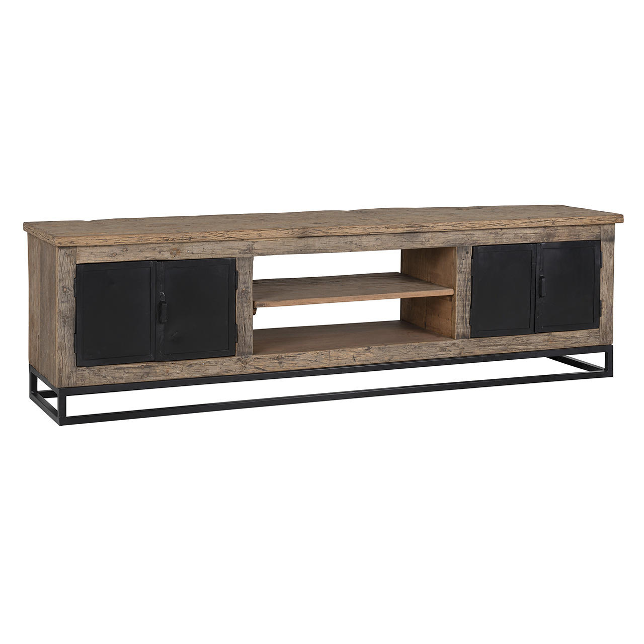 TV-dressoir Raffles 4-deuren, gerecyceld hout