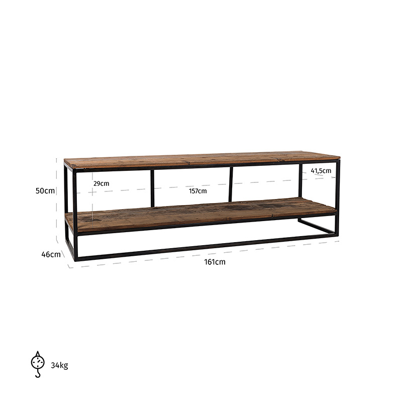 TV-dressoir Raffles, gerecyceld hout