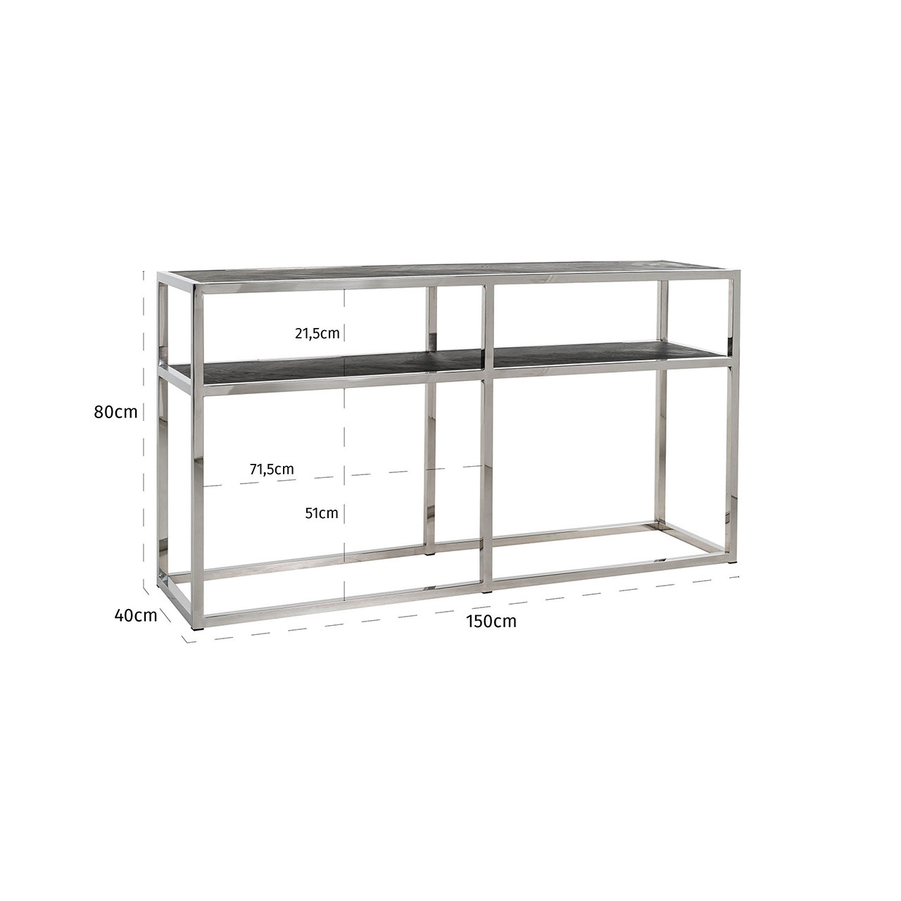 Wandtafel Blackbone silver (Zilver)