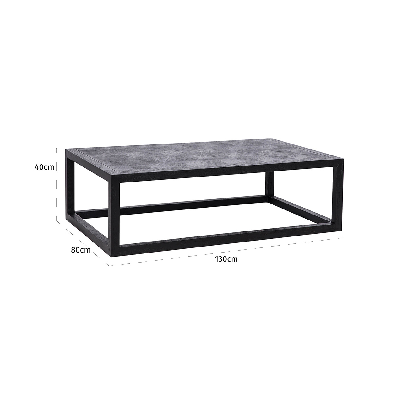 Salontafel Blax 130x80 (Zwart)