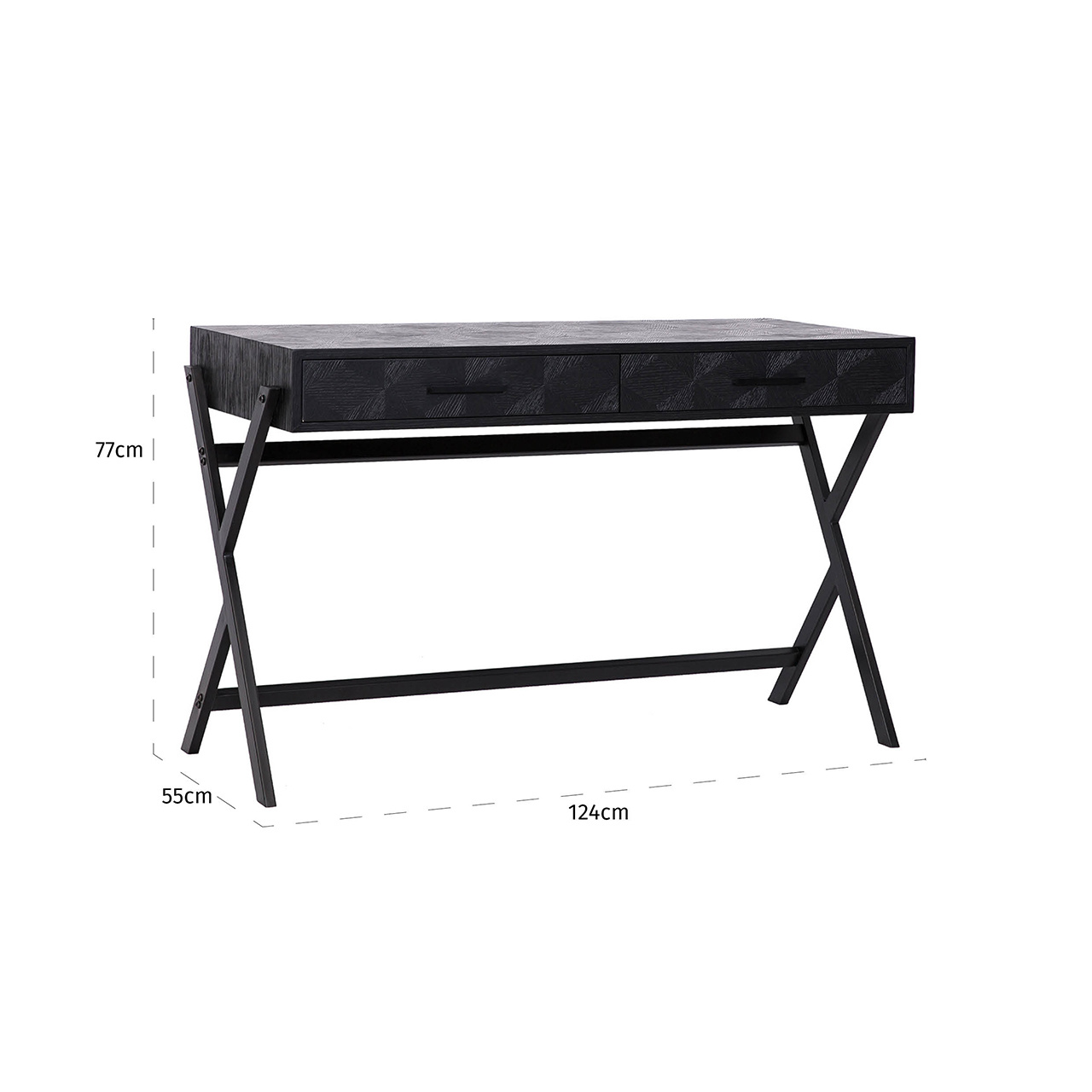 Bureau Blax 2-laden (Zwart)