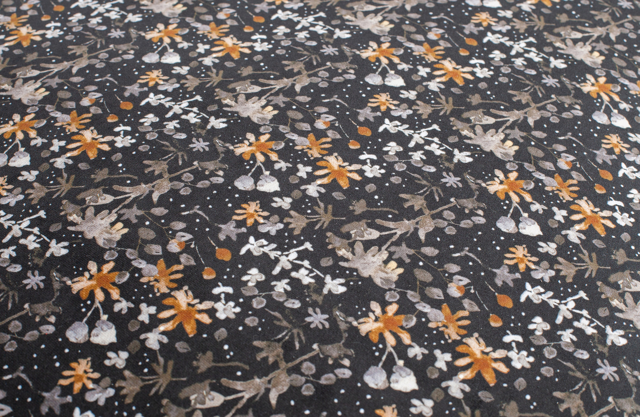 Vogue Barstoel 80cm Fluweel Aquarel Flower Zwart