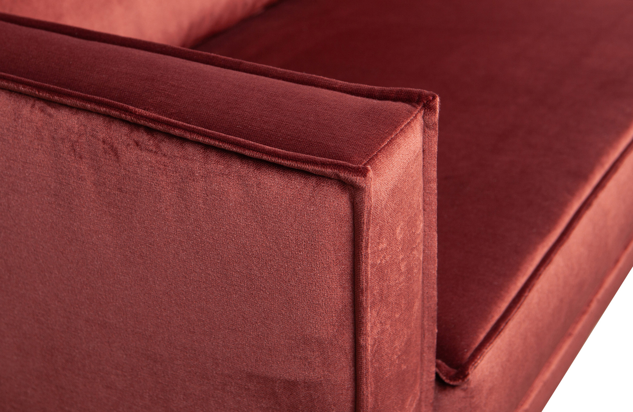 Rodeo Daybed Left Velvet Chestnut