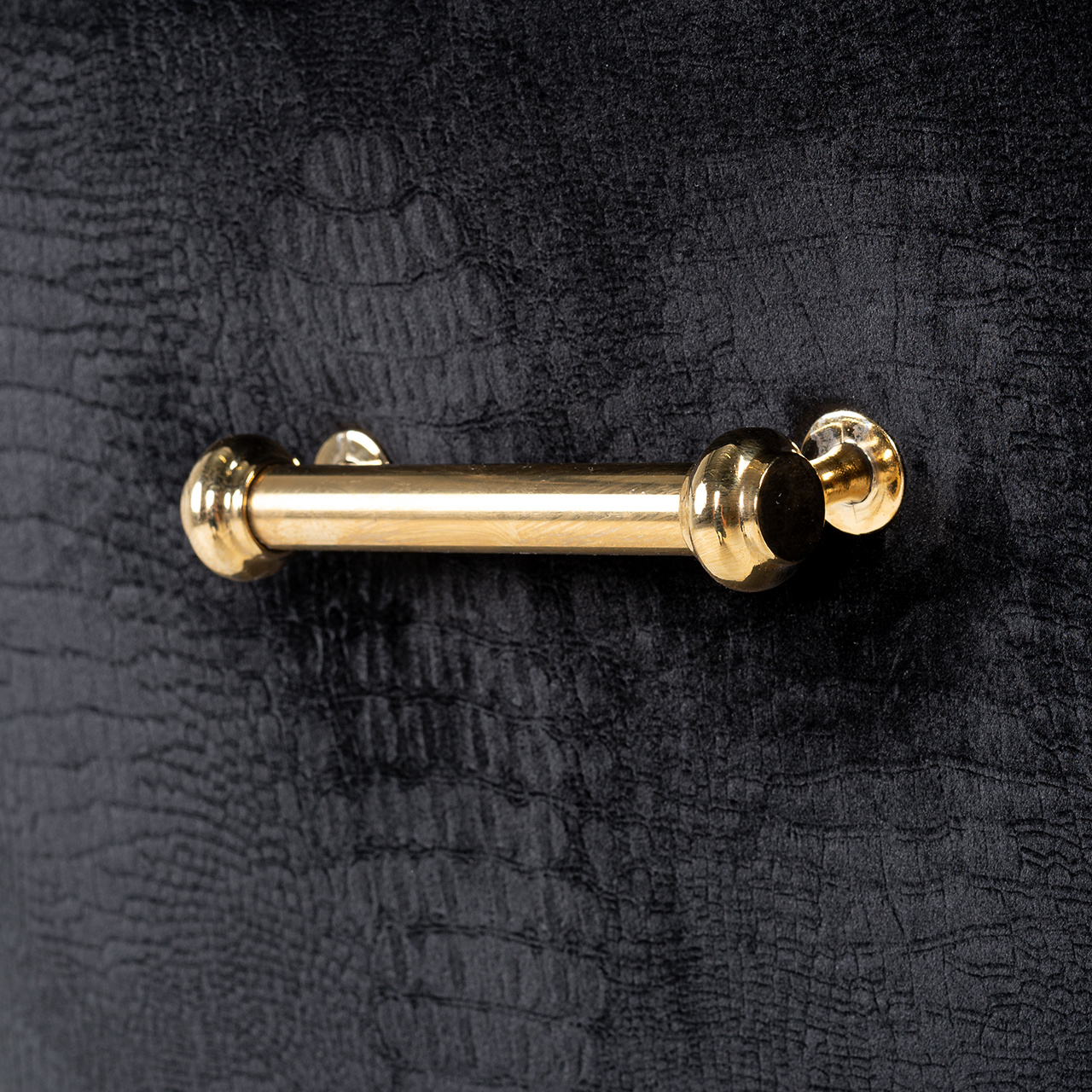 Stoel Harper Black Croco (Croco Velvet Black HD007)