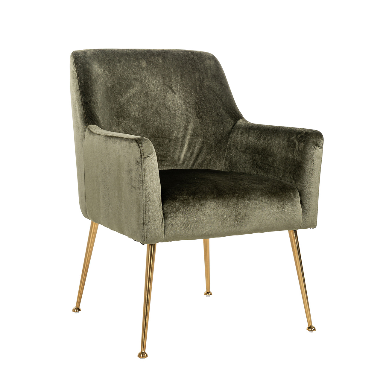 Stoel Harper Green Feather (Feather Velvet Green HD002)