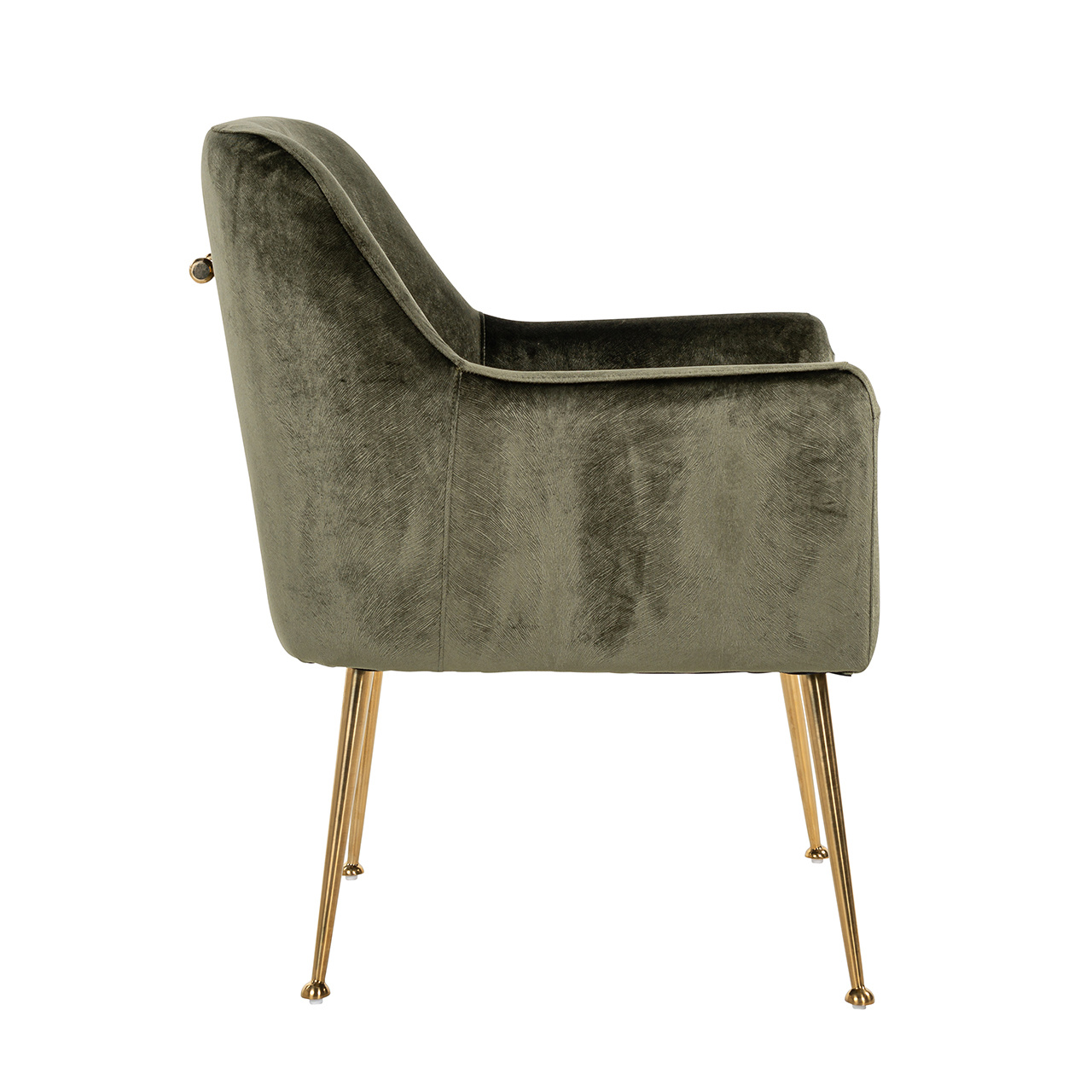 Stoel Harper Green Feather (Feather Velvet Green HD002)