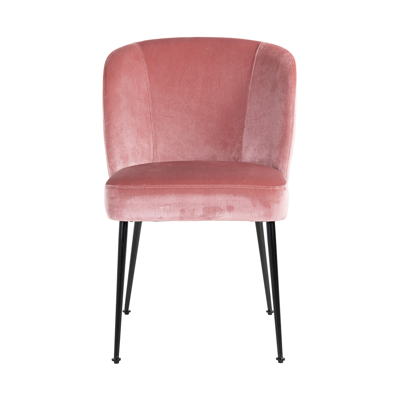 Stoel Fallon Blush Velvet / black (Genova 706 Blush)