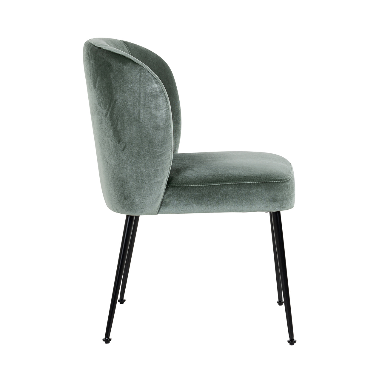 Stoel Fallon Jade Velvet / Black (Genova 504 Jade)