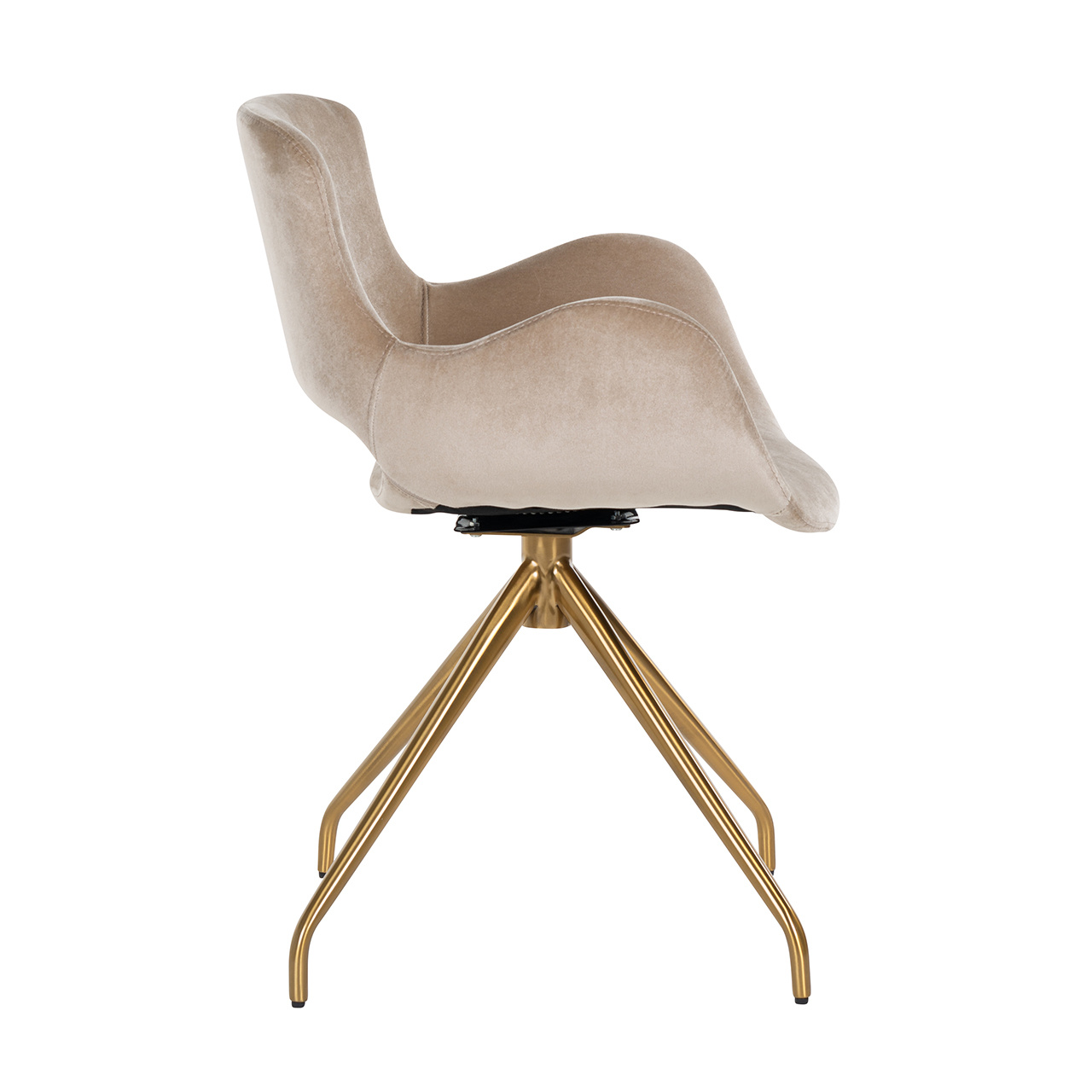 Stoel Sierra Sand Velvet / Brushed Gold (Genova 904 Sand)
