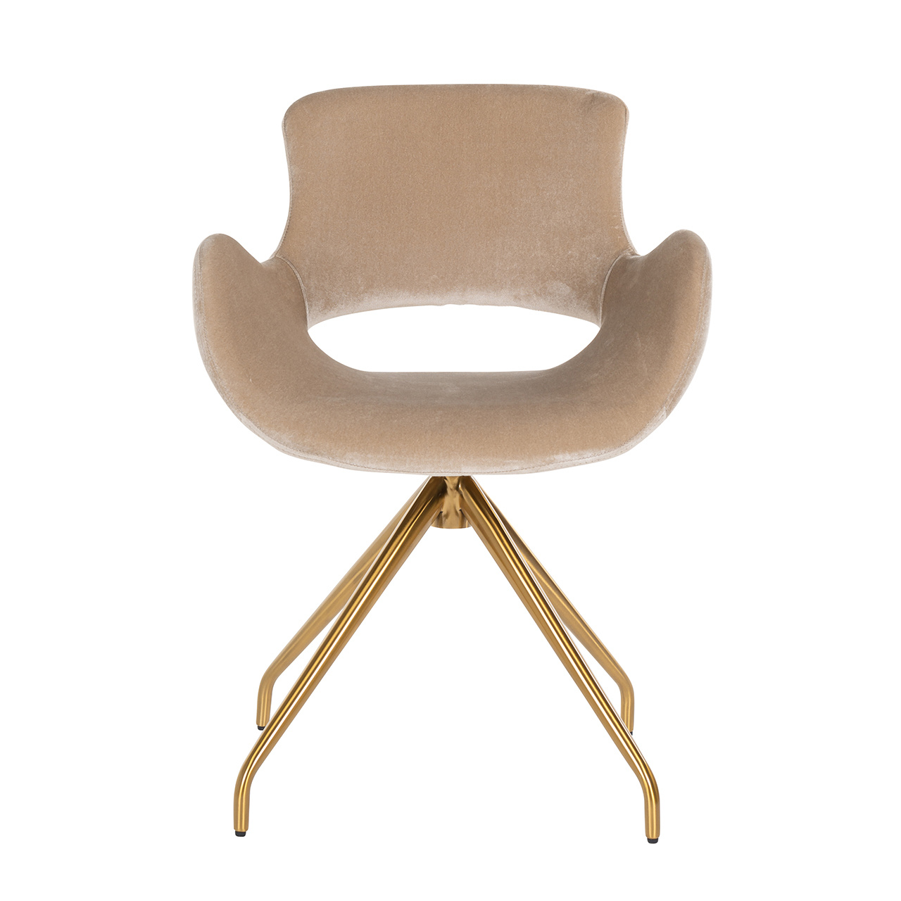 Stoel Sierra Sand Velvet / Brushed Gold (Genova 904 Sand)