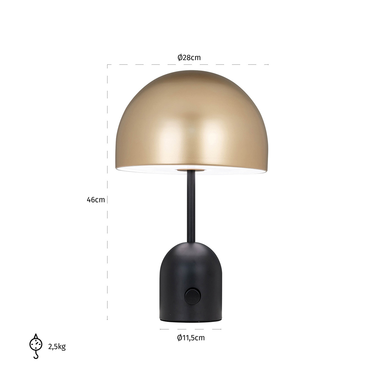 Tafellamp Elvina (Goud)