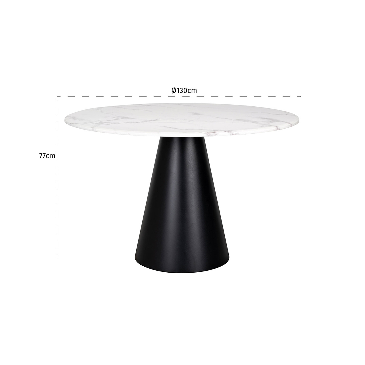 Eettafel Degas rond 120Ø (White)