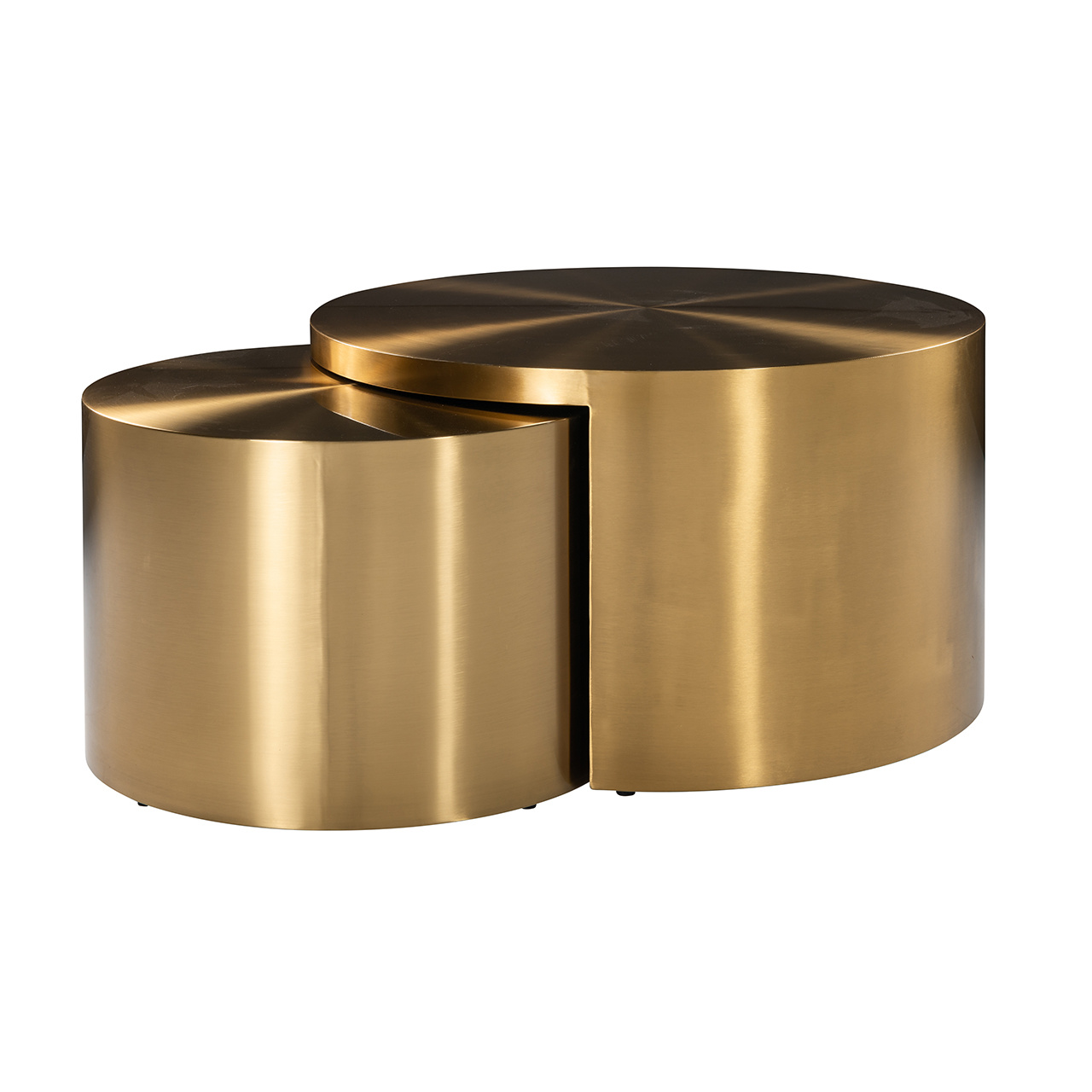 Salontafel Big & Rich set van 2 brushed gold (Brushed Gold)