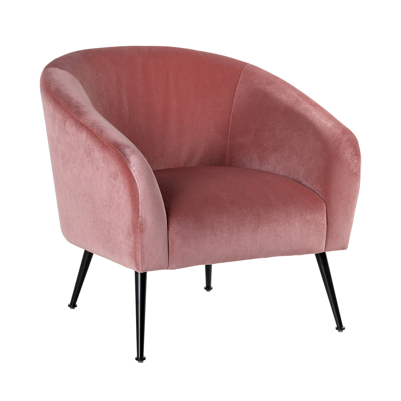 Fauteuil Inova Blush Velvet / black (Genova 706 Blush)