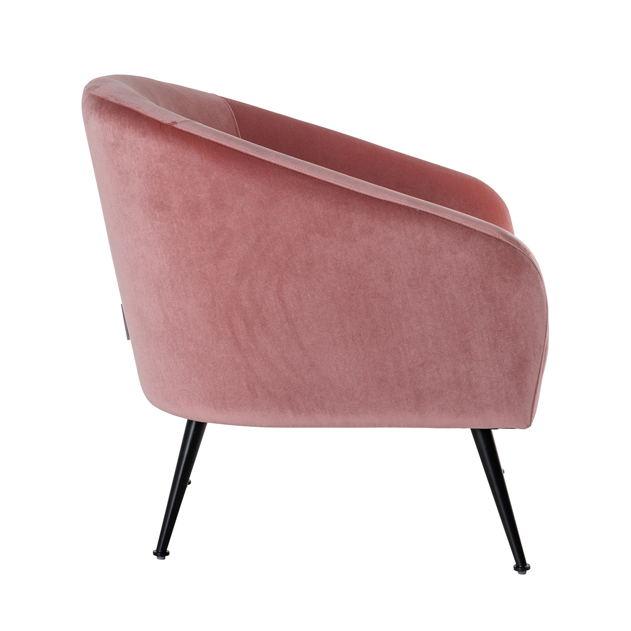 Fauteuil Inova Blush Velvet / black (Genova 706 Blush)