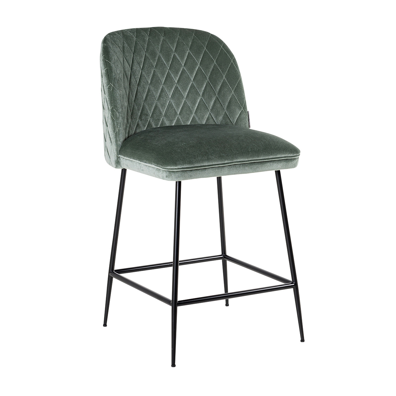 Counterstoel Pullitzer Jade Velvet / Black (Genova 504 Jade)