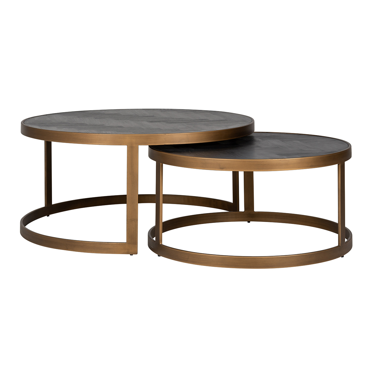 Salontafel Blackbone Brass set van 2 rond (Brushed Gold)