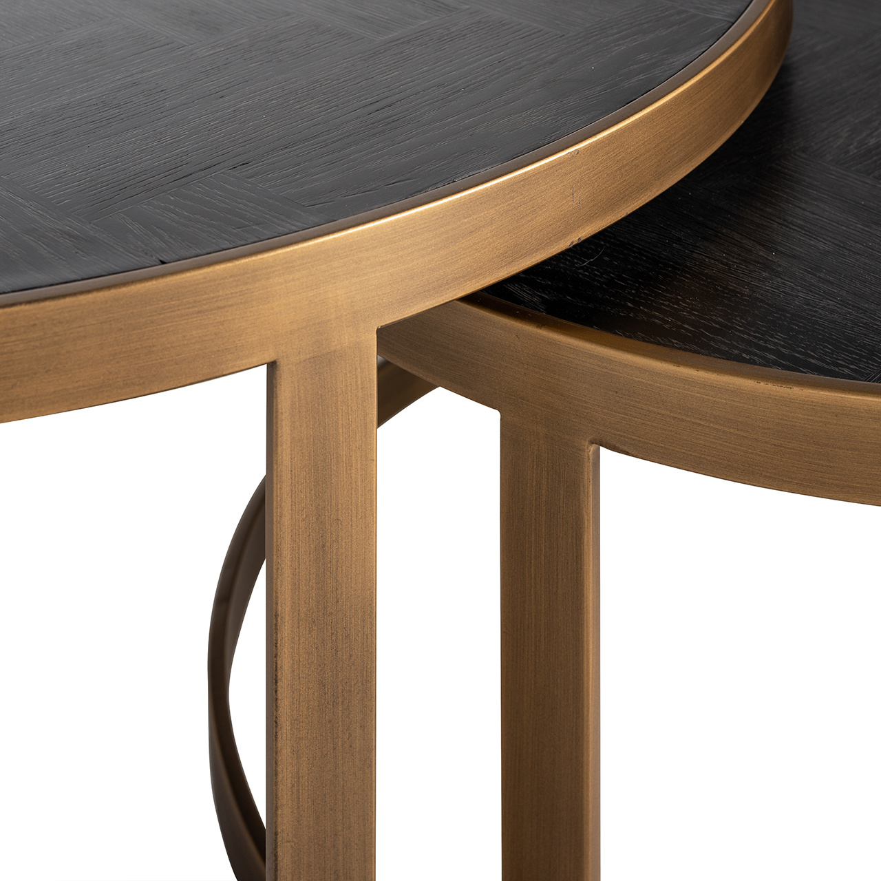 Salontafel Blackbone Brass set van 2 rond (Brushed Gold)
