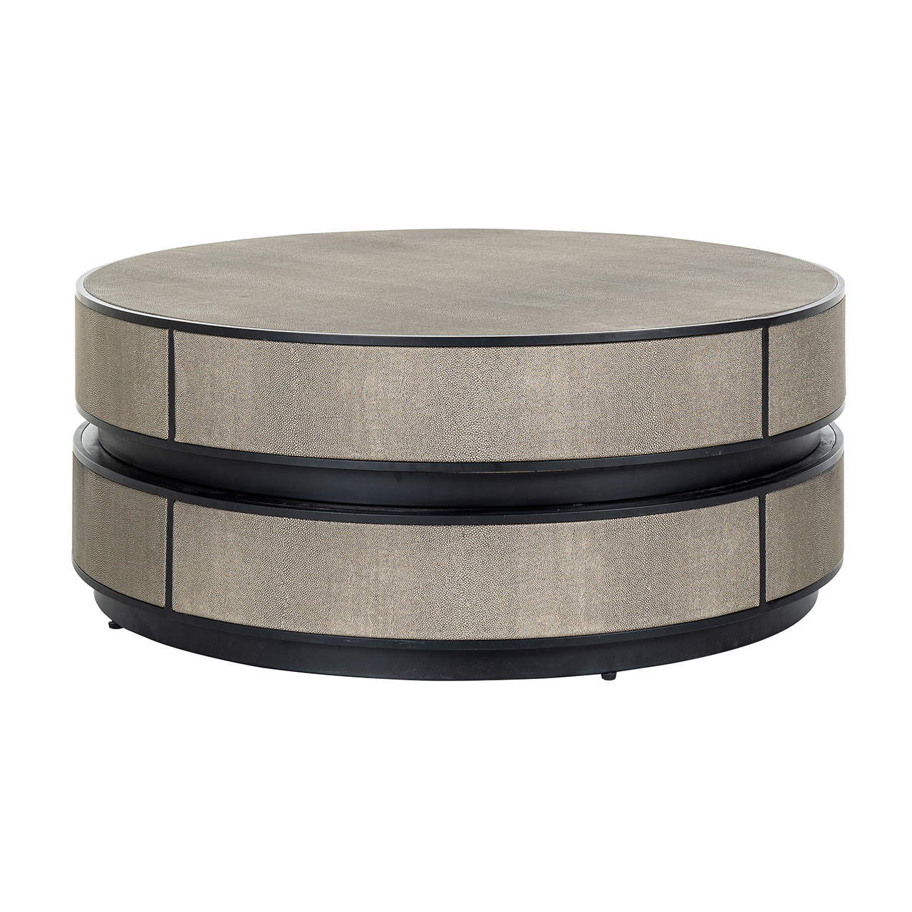 Salontafel Lustrio 91,5Ø Shagreen (Zwart)