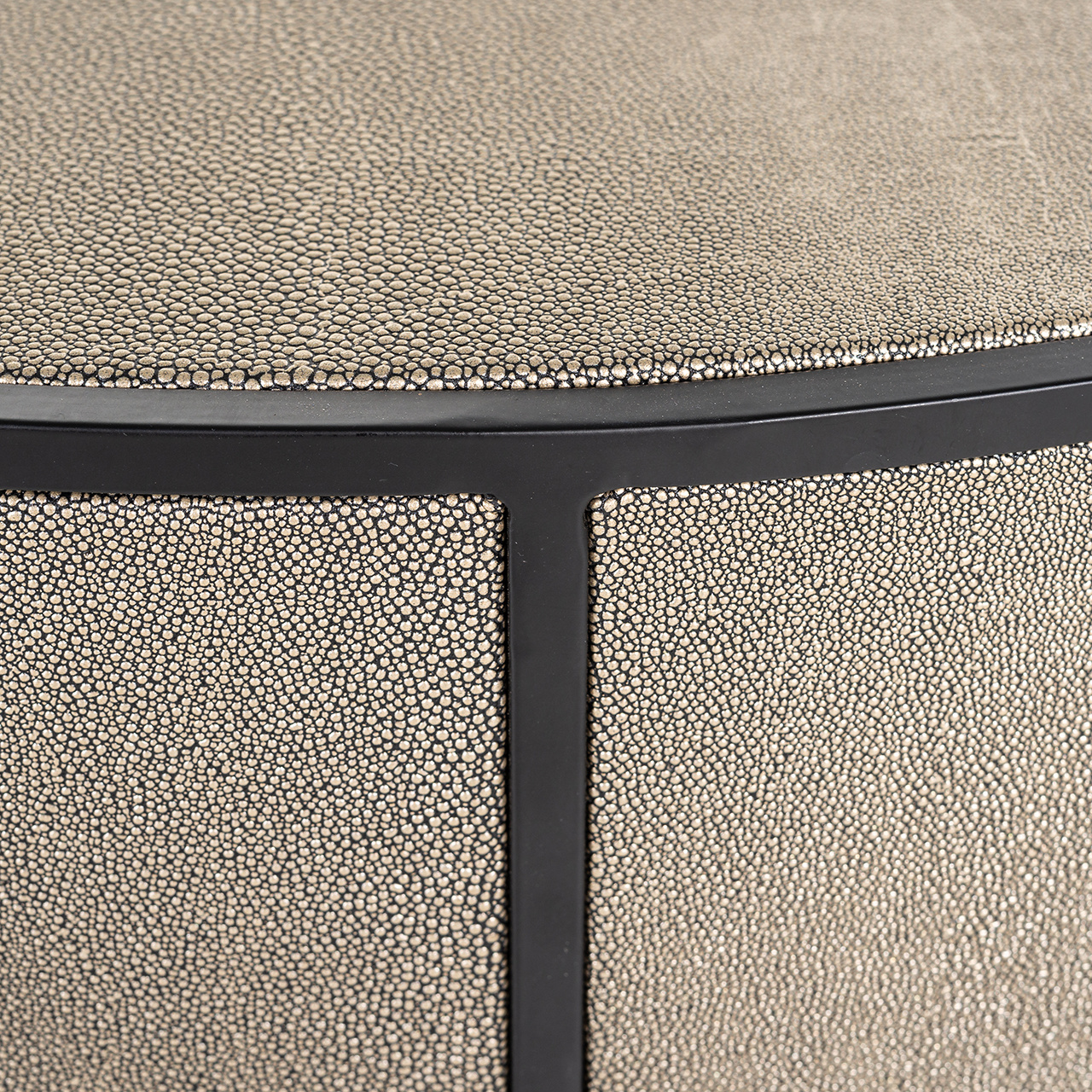 Salontafel Lustrio 91,5Ø Shagreen (Zwart)