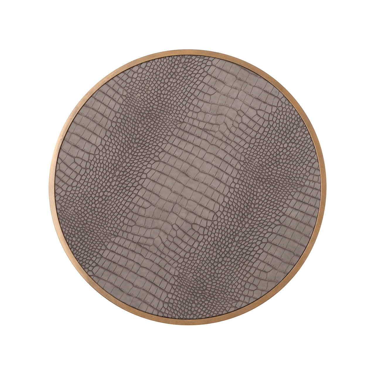 Bijzettafel Classio 45Ø Vegan Leather (Brushed Gold)