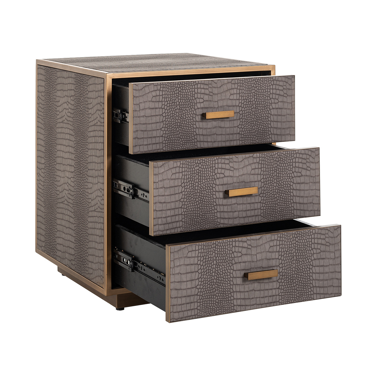 Ladenkast Classio 3-laden Vegan Leather (Brushed Gold)