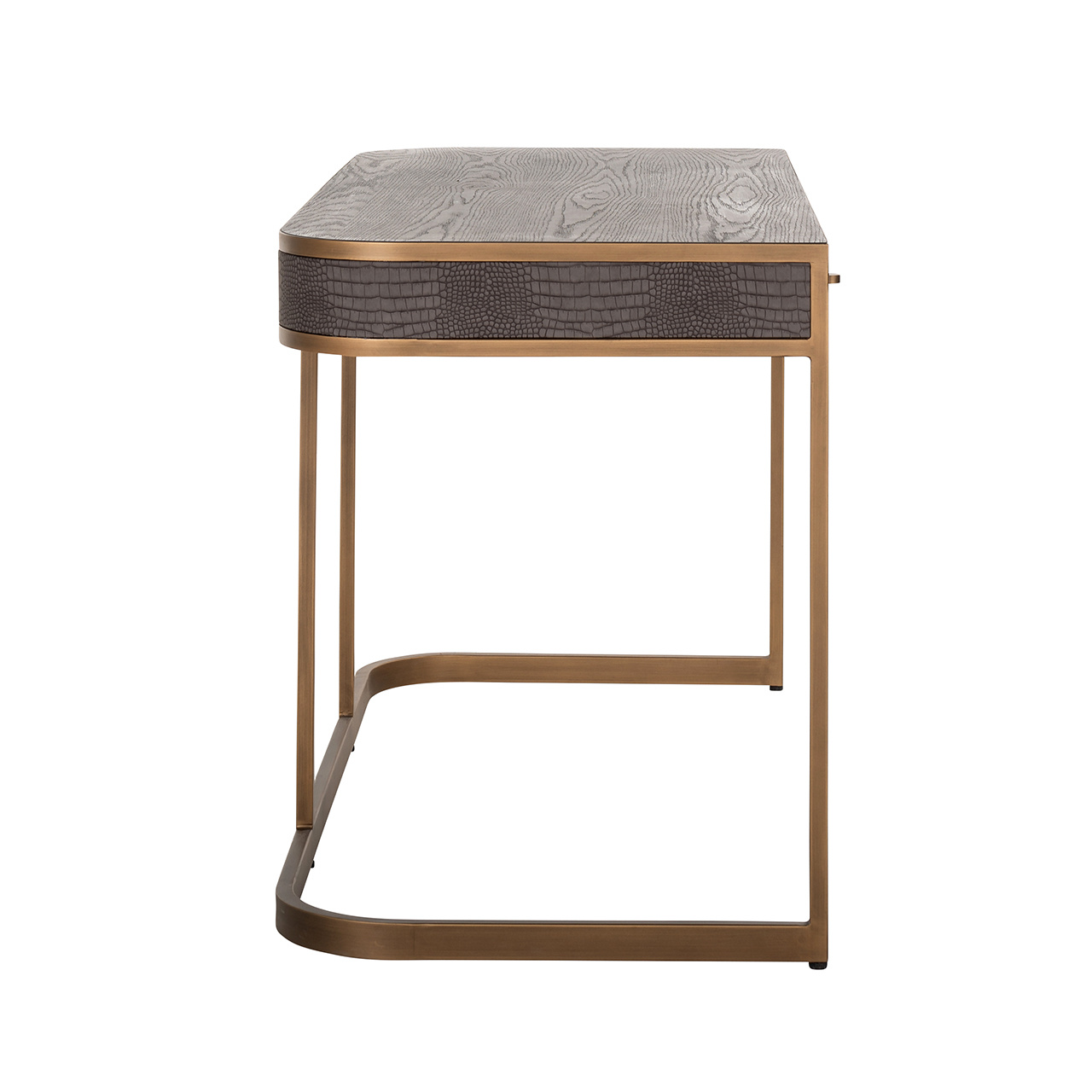 Bureau Classio 2-laden Vegan Leather (Brushed Gold)