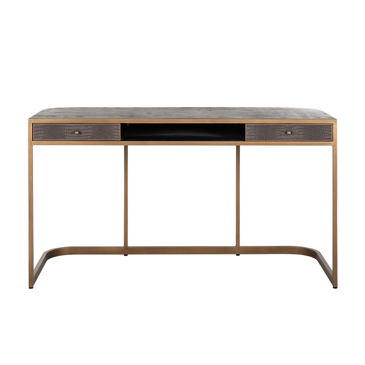 Bureau Classio 2-laden Vegan Leather (Brushed Gold)