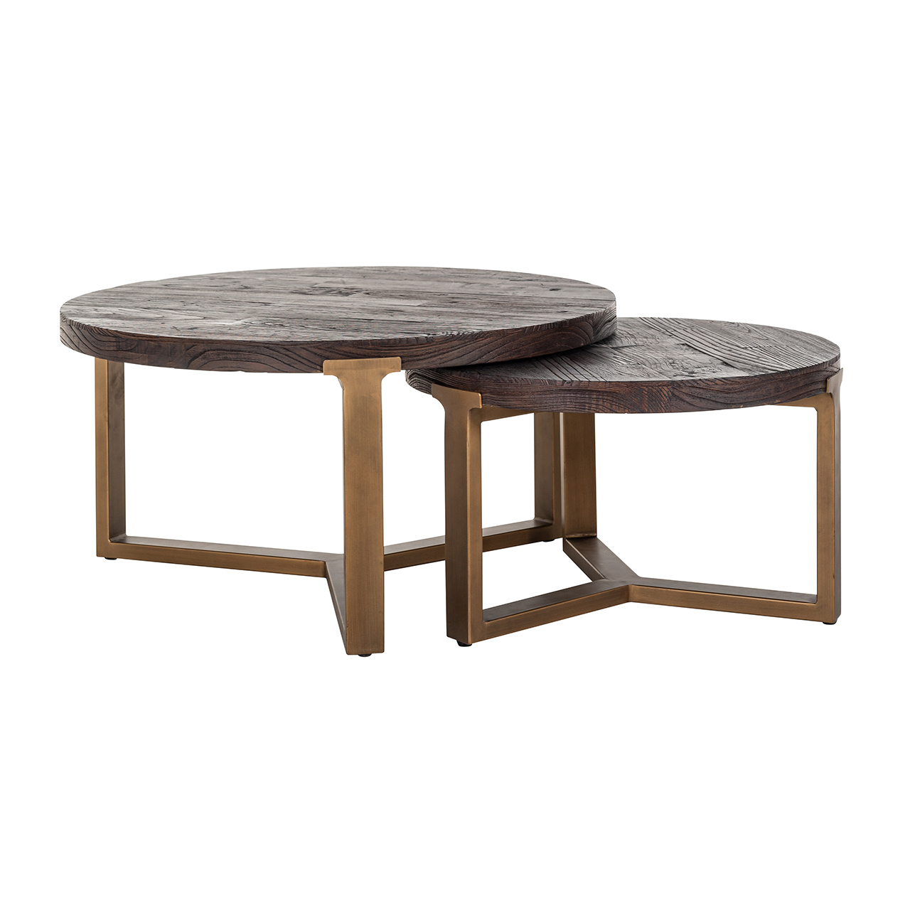 Salontafel Cromford Mill set van 2 rond (Brushed Gold)