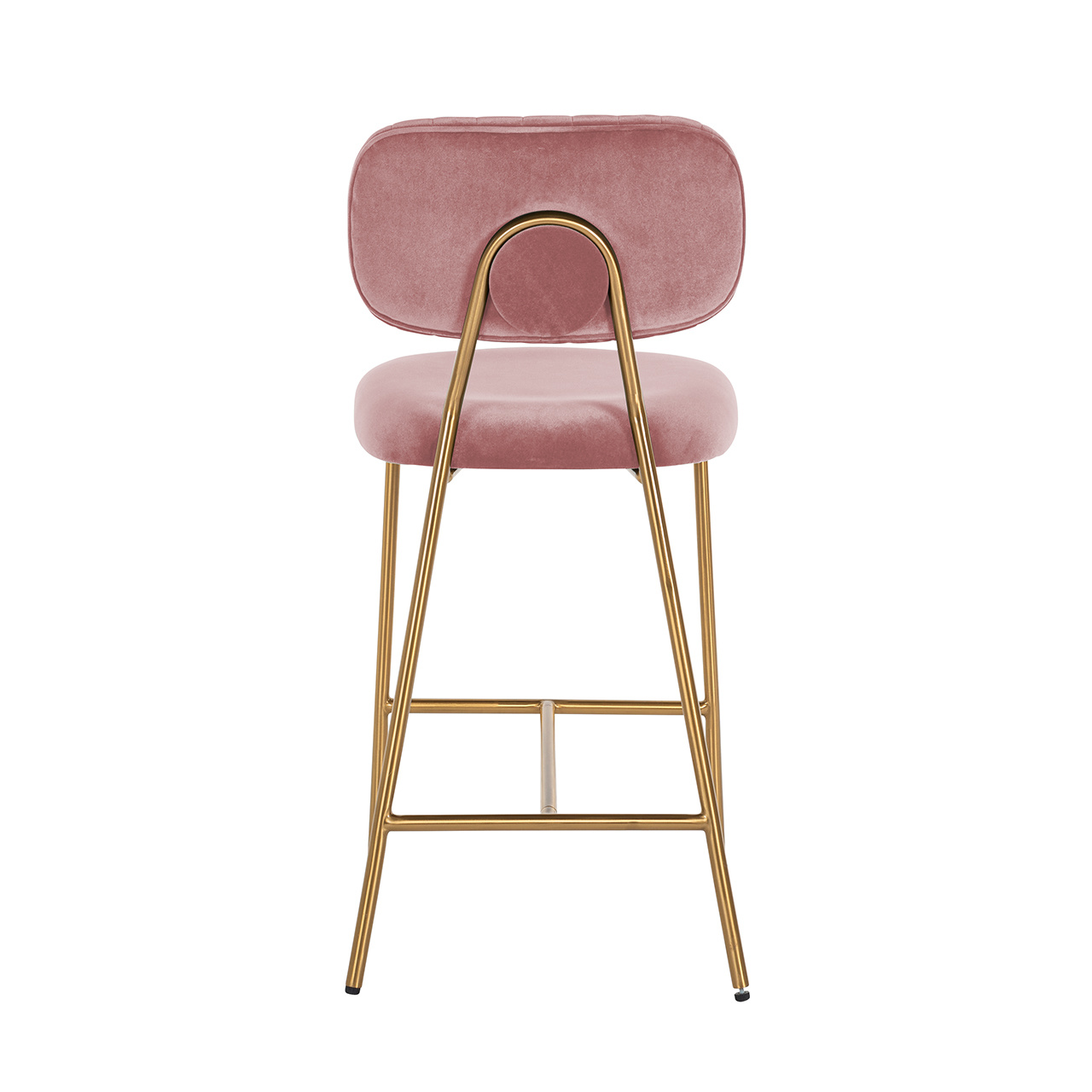 Counterstoel Xenia Blush Velvet / Brushed Gold (Genova 706 Blush)
