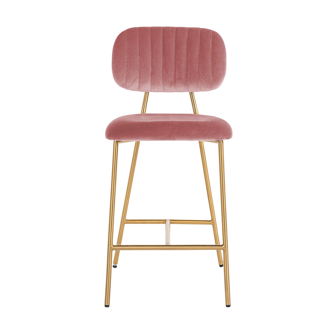 Counterstoel Xenia Blush Velvet / Brushed Gold (Genova 706 Blush)