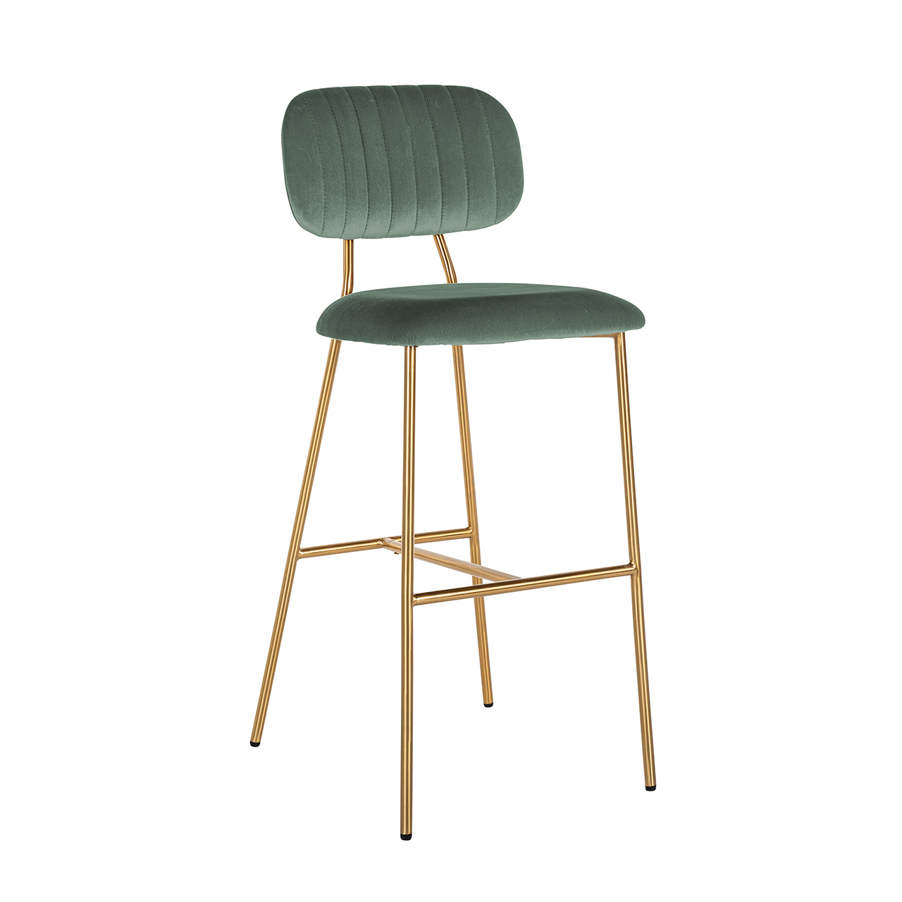 Barstoel Xenia Jade Velvet / Brushed Gold (Genova 504 Jade)