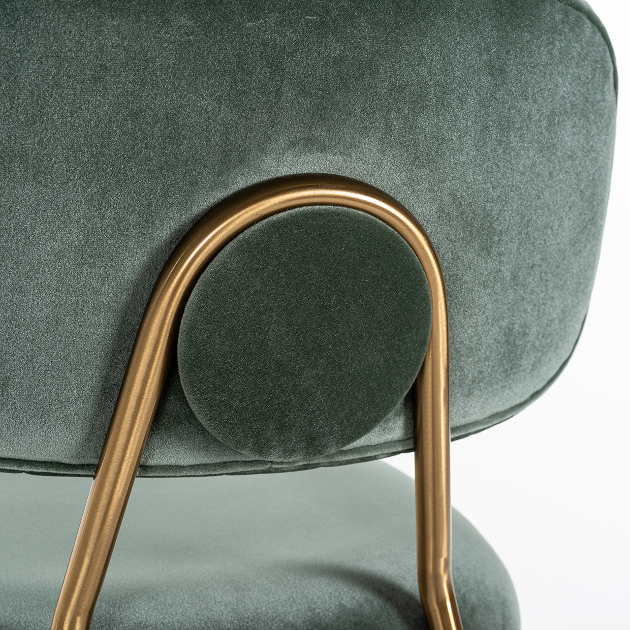 Barstoel Xenia Jade Velvet / Brushed Gold (Genova 504 Jade)